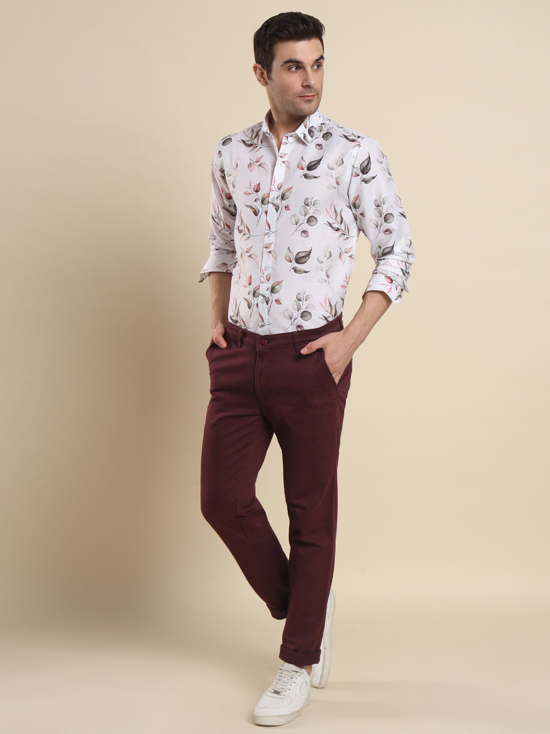 Enchanting Blanco Floral Printed Shirt for Effortless Style Statement