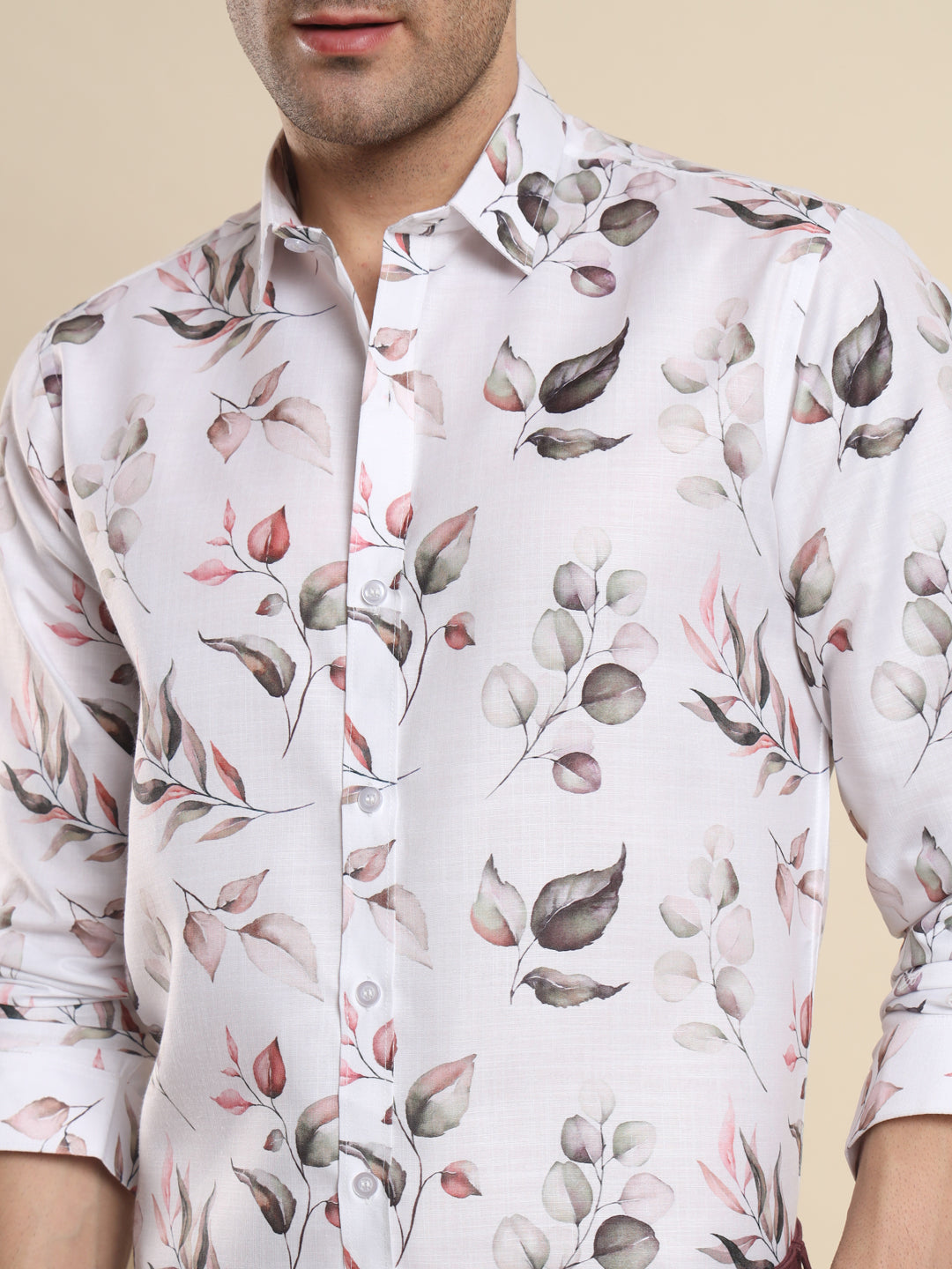 Enchanting Blanco Floral Printed Shirt for Effortless Style Statement