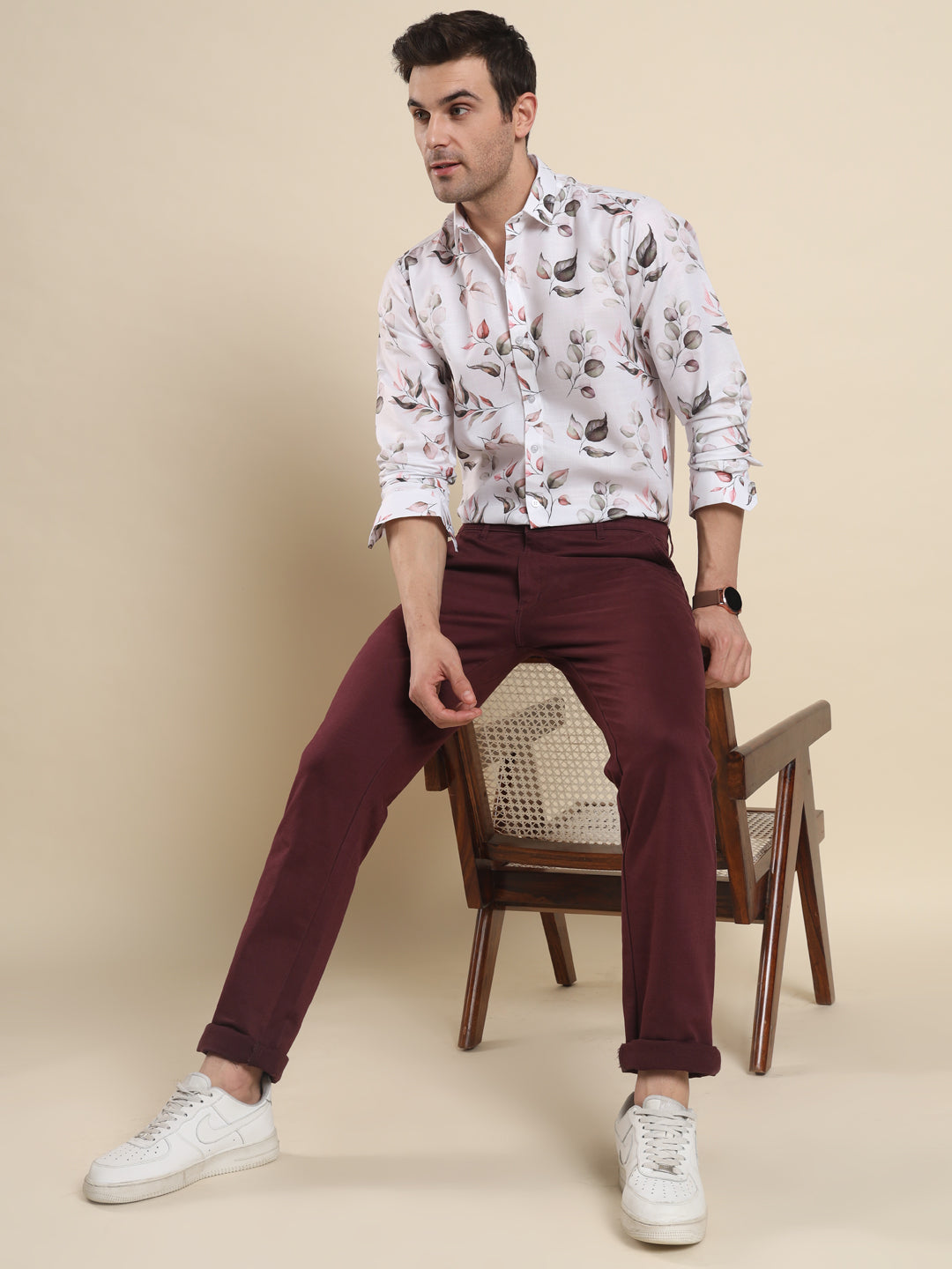 Enchanting Blanco Floral Printed Shirt for Effortless Style Statement