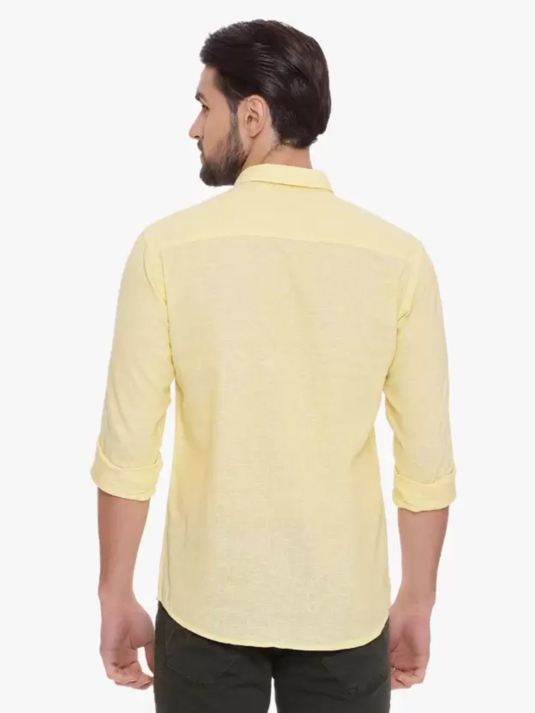 Vibrant Yellow Linen Shirt for Effortless Style Statement