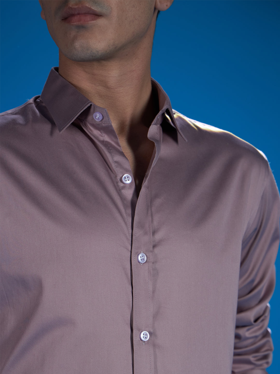 Sophisticated Solid Shirt - Full Sleeve in Enchanting Pastel Purple