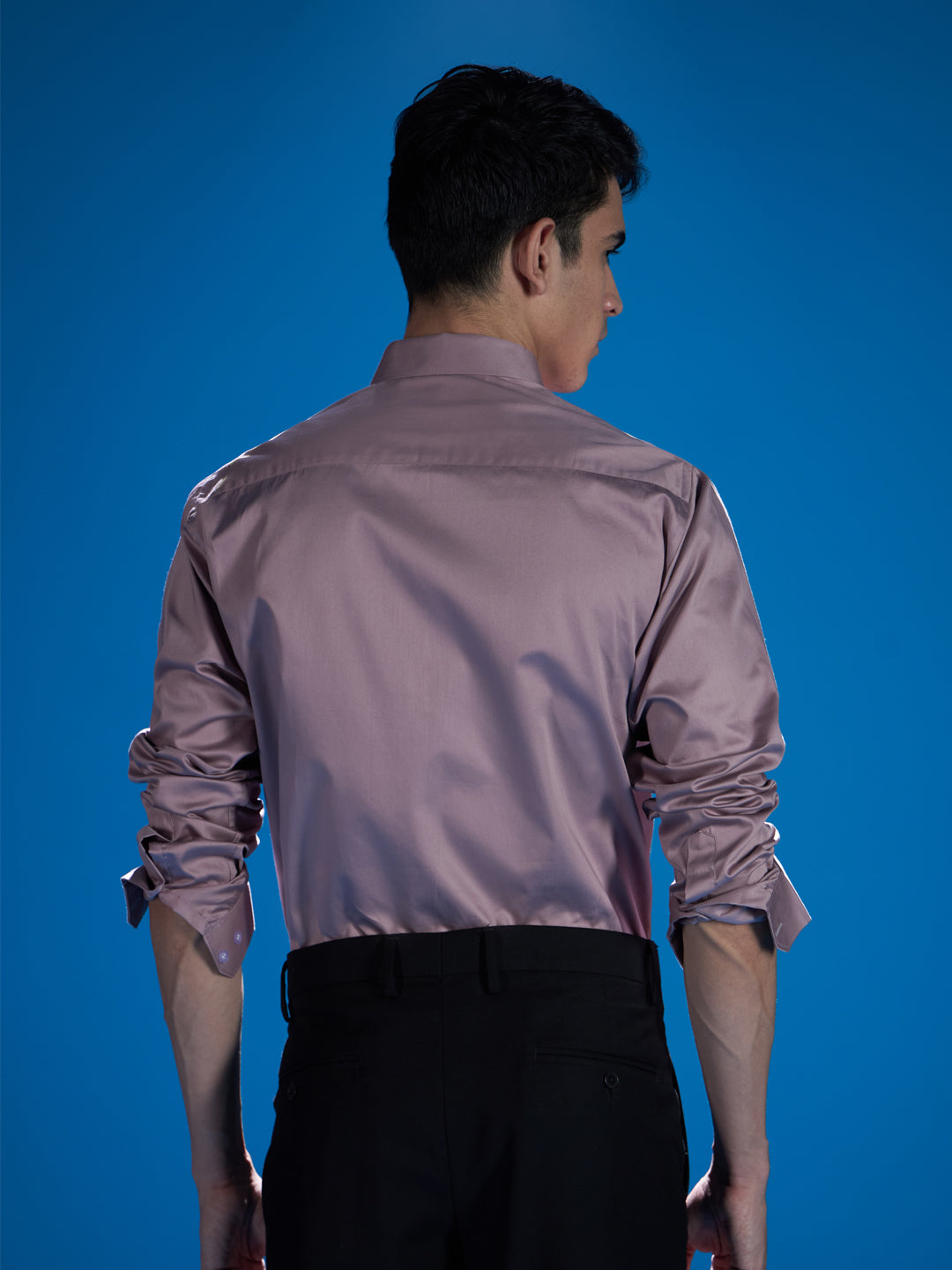 Sophisticated Solid Shirt - Full Sleeve in Enchanting Pastel Purple